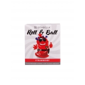 Стимулирующий презерватив-насадка Roll   Ball Strawberry - Sitabella - купить с доставкой в Волгодонске