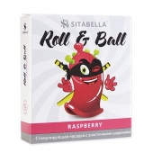 Стимулирующий презерватив-насадка Roll   Ball Raspberry - Sitabella - купить с доставкой в Волгодонске