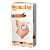 Розовые презервативы Masculan Ultra Long Pleasure с колечками, пупырышками и продлевающим эффектом - 10 шт. - Masculan - купить с доставкой в Волгодонске