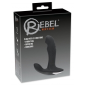 Черный вибромассажер простаты с функцией римминга Plug with Perineum Stimulator - 16,6 см. - Orion - в Волгодонске купить с доставкой