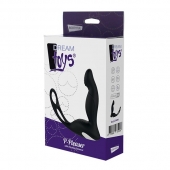 Черный вибромассажер простаты P-PLEASER W ERECTION ENHANCE - Dream Toys - в Волгодонске купить с доставкой