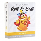 Стимулирующий презерватив-насадка Roll   Ball Banana - Sitabella - купить с доставкой в Волгодонске