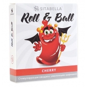 Стимулирующий презерватив-насадка Roll   Ball Cherry - Sitabella - купить с доставкой в Волгодонске