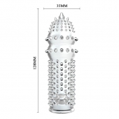 Закрытая прозрачная насадка Crystal sleeve - 14,2 см. - Erowoman-Eroman - в Волгодонске купить с доставкой
