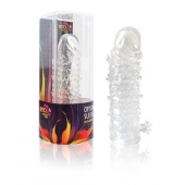 Закрытая прозрачная рельефная насадка Crystal sleeve - 13 см. - Erowoman-Eroman - в Волгодонске купить с доставкой