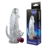 Закрытая прозрачная вибронасадка на пенис Crystal Sleeve Vibe - Erowoman-Eroman - в Волгодонске купить с доставкой