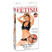 Черный податливый страпон Posable Partner Strap-On - 17,8 см. - Pipedream - купить с доставкой в Волгодонске