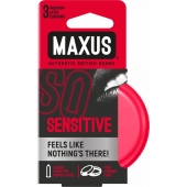 Ультратонкие презервативы в железном кейсе MAXUS Sensitive - 3 шт. - Maxus - купить с доставкой в Волгодонске