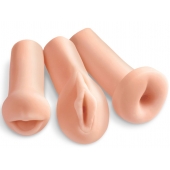 Комплект из 3 мастурбаторов All 3 Holes: вагина, анус, ротик - Pipedream - в Волгодонске купить с доставкой
