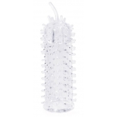 Закрытая рельефная насадка Crystal sleeve с усиками - 12 см. - Erowoman-Eroman - в Волгодонске купить с доставкой