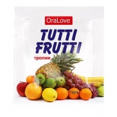 Пробник гель-смазки Tutti-frutti со вкусом тропических фруктов - 4 гр. - Биоритм - купить с доставкой в Волгодонске