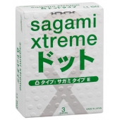 Презервативы Sagami Xtreme SUPER DOTS с точками - 3 шт. - Sagami - купить с доставкой в Волгодонске