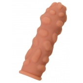 Телесная реалистичная насадка KOKOS Extreme Sleeve 11 с дополнительной стимуляцией - 12,7 см. - KOKOS - в Волгодонске купить с доставкой