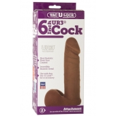 Насадка-мулат для трусиков Vac-U-Lock 6  ULTRASKYN Cock - 17,3 см. - Doc Johnson - купить с доставкой в Волгодонске