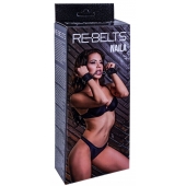 Черные кожаные наручники Naila - Rebelts - купить с доставкой в Волгодонске