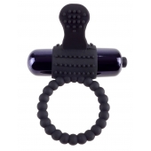 Черное эрекционное виброкольцо Vibrating Silicone Super Ring - Pipedream - в Волгодонске купить с доставкой