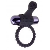 Черное эрекционное виброкольцо Vibrating Silicone Super Ring - Pipedream - в Волгодонске купить с доставкой