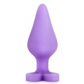 Фиолетовая анальная пробка Naughty Candy Heart Do Me Now - 8,9 см. - Blush Novelties - купить с доставкой в Волгодонске