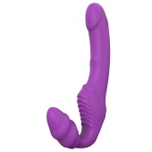 Фиолетовый безремневой вибрострапон DOUBLE DIPPER - Dream Toys - купить с доставкой в Волгодонске