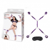 Фиолетовый набор фиксаций на кровати Classic Bedspreader - Lux Fetish - купить с доставкой в Волгодонске