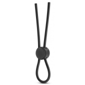 Черное силиконовое лассо на пенис SILICONE LOOP COCK RING - Blush Novelties - в Волгодонске купить с доставкой