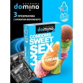 Презервативы для орального секса DOMINO Sweet Sex с ароматом мороженого - 3 шт. - Domino - купить с доставкой в Волгодонске