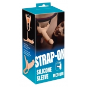 Силиконовый полый страпон на ремнях Silicone Strap-on - 16 см. - Orion - купить с доставкой в Волгодонске
