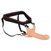 Силиконовый полый страпон на ремнях Silicone Strap-on - 16 см. - Orion - купить с доставкой в Волгодонске