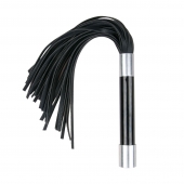 Черная плеть Easytoys Flogger With Metal Grip - 38 см. - Easy toys - купить с доставкой в Волгодонске
