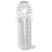 Закрытая прозрачная насадка на пенис с шипиками Nubby Sleeve - 14,5 см. - Chisa - в Волгодонске купить с доставкой