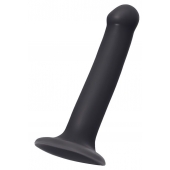 Черный фаллос на присоске Silicone Bendable Dildo M - 18 см. - Strap-on-me - купить с доставкой в Волгодонске