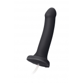 Черный фаллос с имитацией эякуляции Silicon Cum Dildo L - 19,6 см. - Strap-on-me - купить с доставкой в Волгодонске