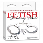 Металлические наручники Beginner s Metal Cuffs - Pipedream - купить с доставкой в Волгодонске
