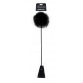 Черный стек Feather Crop с пуховкой на конце - 53,3 см. - Pipedream - купить с доставкой в Волгодонске