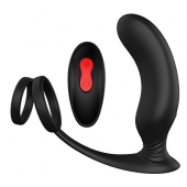 Черный массажер простаты REMOTE P-PLEASER - Dream Toys - в Волгодонске купить с доставкой