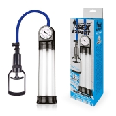 Прозрачная вакуумная помпа Sex Expert с манометром - Sex Expert - в Волгодонске купить с доставкой