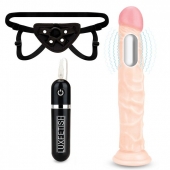 Регулируемые трусики с вибрирующей насадкой - 21 см. - Lux Fetish - купить с доставкой в Волгодонске