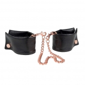 Черные мягкие наручники Entice French Cuffs с цепью - California Exotic Novelties - купить с доставкой в Волгодонске