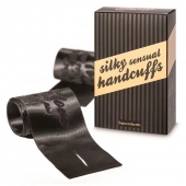 Черные ленты для связывания SILKY SENSUAL HANDCUFFS - Bijoux Indiscrets - купить с доставкой в Волгодонске