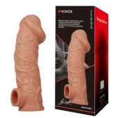 Телесная насадка на фаллос с фиксацией мошонки EXTREME SLEEVE - 15,6 см. - KOKOS - в Волгодонске купить с доставкой