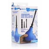 Анальный душ с 3 насадками Premium One-way Valve Anal Douche Set - XR Brands - купить с доставкой в Волгодонске