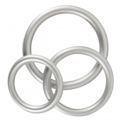 Набор из 3 эрекционных колец под металл Metallic Silicone Cock Ring Set - Orion - в Волгодонске купить с доставкой