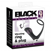 Черное эрекционное кольцо с анальной вибропробкой Vibrating Ring   Plug - Orion - в Волгодонске купить с доставкой