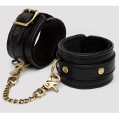 Черные оковы на ноги Bound to You Faux Leather Ankle Cuffs - Fifty Shades of Grey - купить с доставкой в Волгодонске