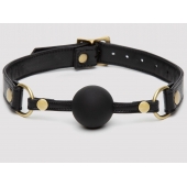 Черный кляп-шар Bound to You Faux Leather Ball Gag - Fifty Shades of Grey - купить с доставкой в Волгодонске