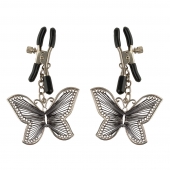 Зажимы на соски с бабочками Butterfly Nipple Clamps - Pipedream - купить с доставкой в Волгодонске
