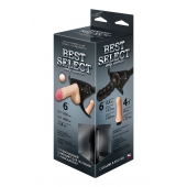 Черный пояс для женщин BEST SELECT с 3 насадками - LOVETOY (А-Полимер) - купить с доставкой в Волгодонске