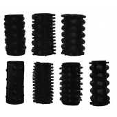 Набор из 7 черных насадок PENIS SLEEVES SET - Dream Toys - в Волгодонске купить с доставкой