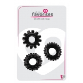 Набор из 3 черных эрекционных колец SET OF 3 COCKRINGS - Dream Toys - в Волгодонске купить с доставкой