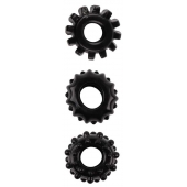 Набор из 3 черных эрекционных колец SET OF 3 COCKRINGS - Dream Toys - в Волгодонске купить с доставкой